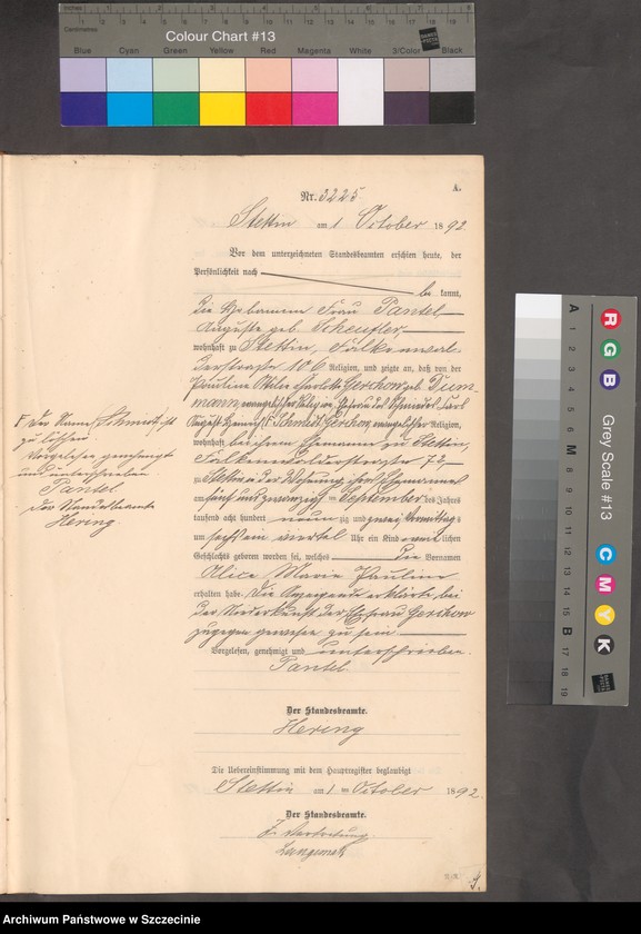 Obraz z jednostki "Geburts-Register (Neben-Register) Band VIII"