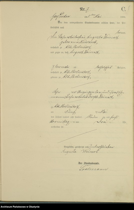 image.from.unit.number "Sterbe-Haupt-Register Nr 1 - 45"