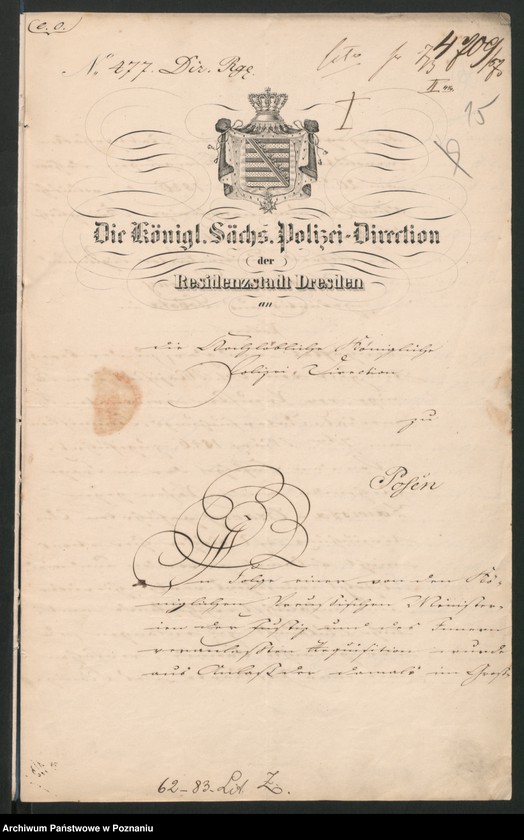 Obraz 19 z jednostki "A. betr. Auskunft über Ausländer Lit. C /Namen-Rotulus vorgeheftet/"