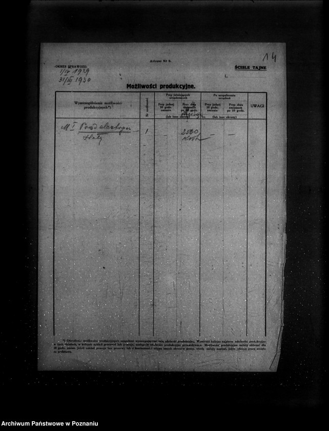 Obraz 18 z jednostki "Kwestionariusz Elektrowni Miejskiej w Bojanowie powiat rawicki"