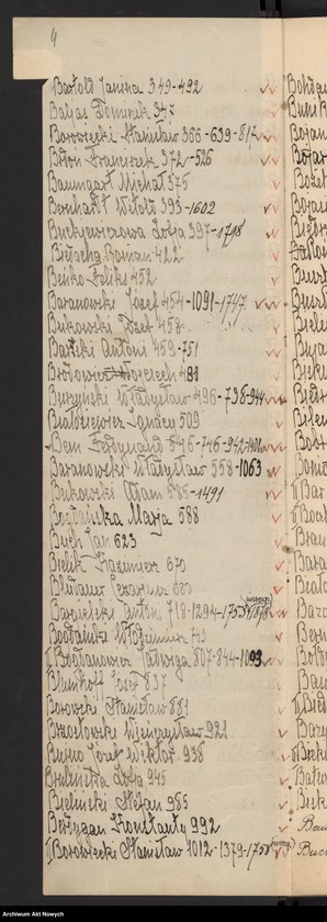 Obraz 7 z jednostki "Wykaz abecadłowy osób, które zgłosiły się o pomoc pieniężną."