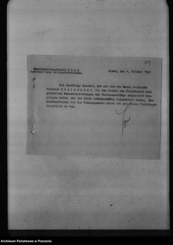 Obraz 15 z jednostki "Errichtung von Holzhäusern in Posen. Kreisschulungsburg. Reichsarbeitsdienst- Baracken, Schlaupe, Kreis Kempen"