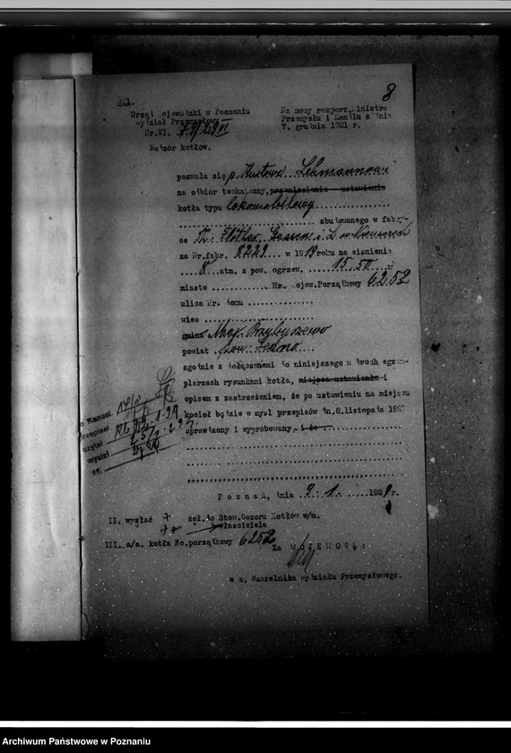 Obraz 12 z jednostki "Majętność Przybyszew, pow. leszczyński własność K. Lehmann nr woj. kotła 6252"