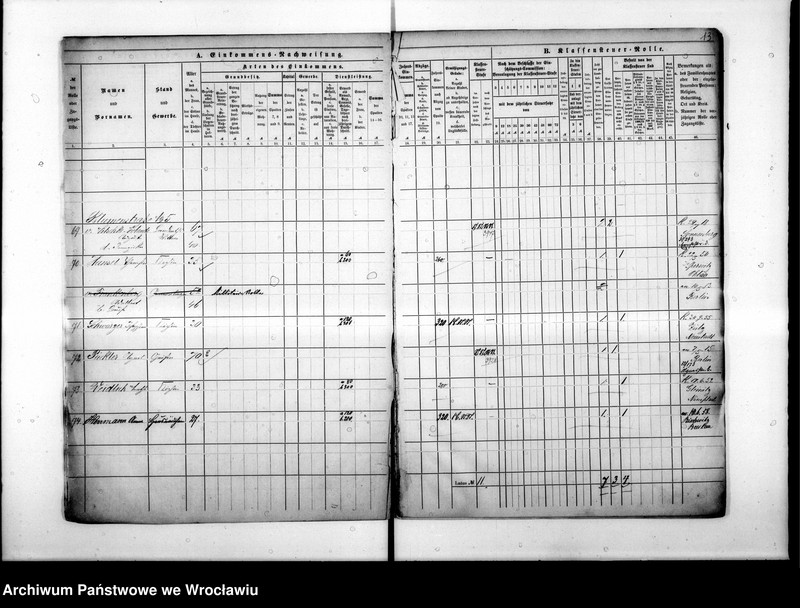 image.from.unit.number "Klassensteuerrolle nebst Eikommens - Nachweisung"