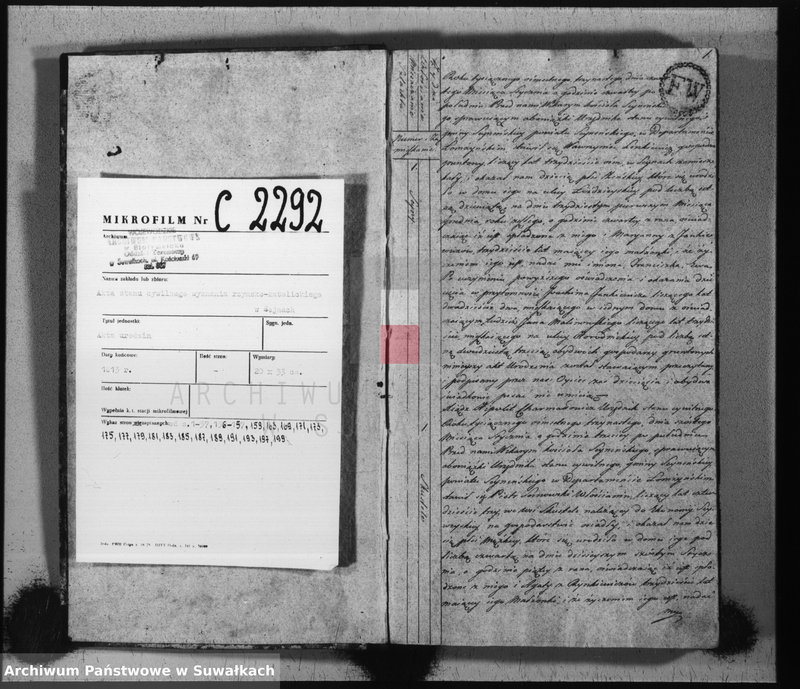 image.from.unit.number "Akta stanu cywilnego urodzonych w gminie seyneńskiey od 1-go stycznia 1813 roku."