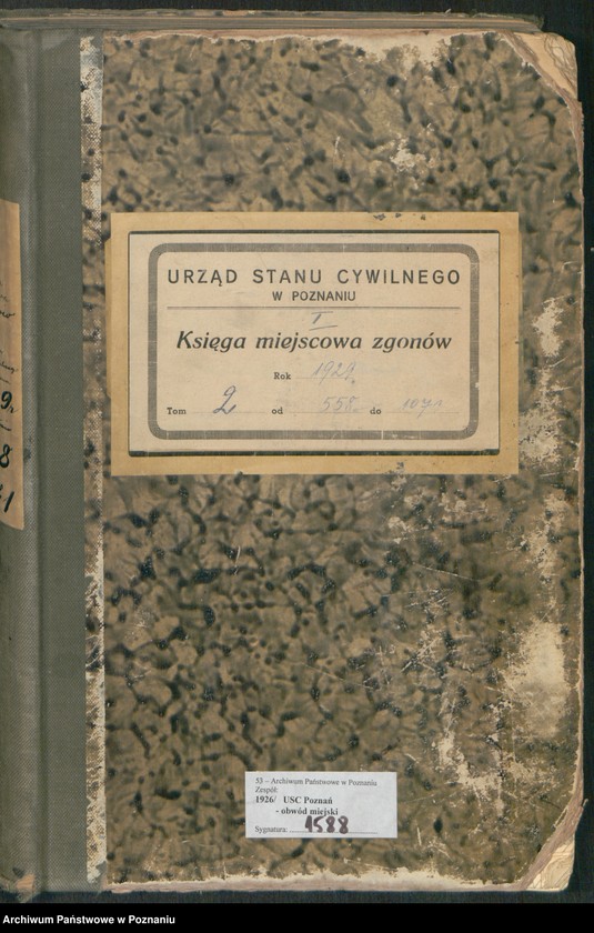 Obraz 2 z jednostki "Księga miejscowa zgonów tom II [Rejestr główny zgonów]"