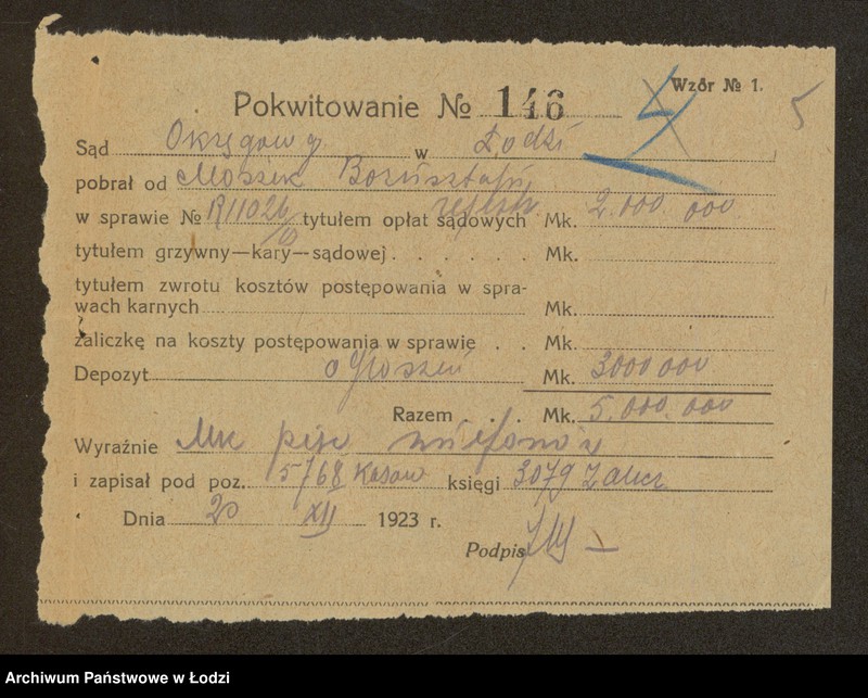 Obraz 7 z jednostki "Mojżesz Borensztajn – sprzedaż trykotów, haftów, koronek"