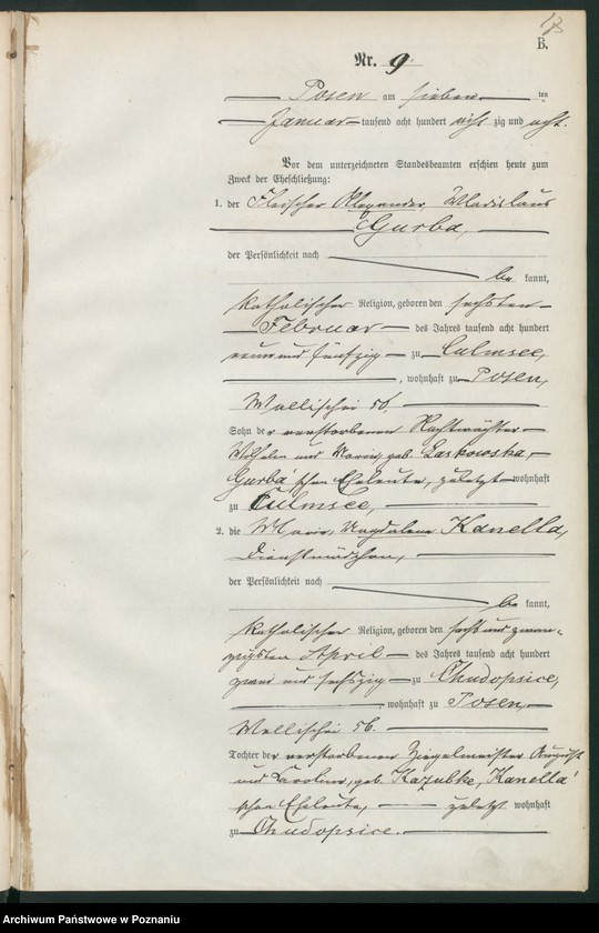 Obraz 20 z jednostki "Księga małżeństw t. I"