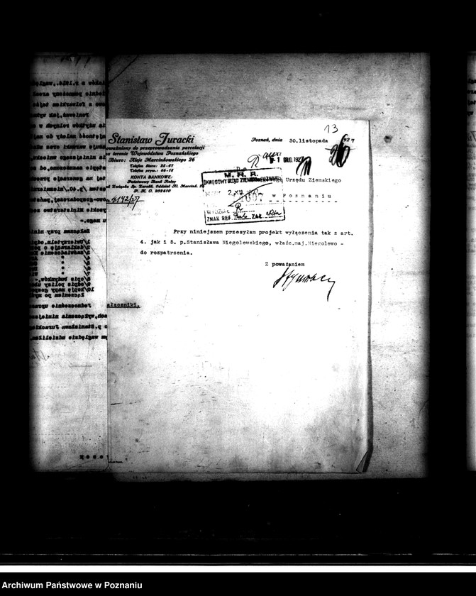 Obraz 19 z jednostki "Majątek Niegolewo powiatu nowotomyskiego wyłączenie z art. 4 i 5 ustawy o wykonaniu reformy rolnej - Stanisław Niegolewski"