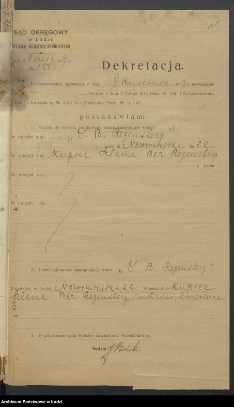 Obraz 13 z jednostki "Szlama Ber Regensberg- sprzedaż czapek"