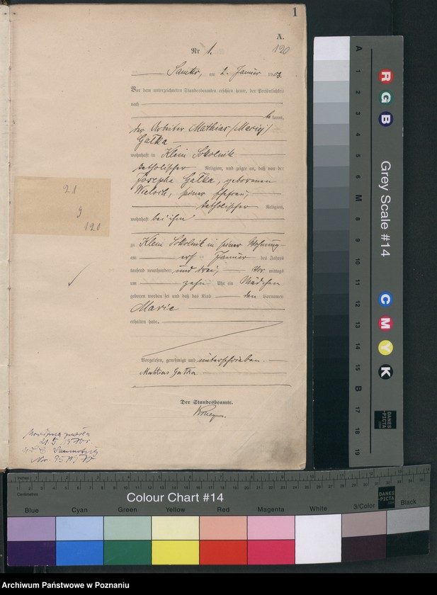 Obraz 4 z jednostki "Geburts-Haupt-Register"