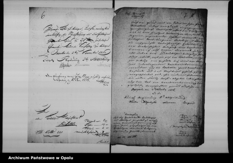 Obraz 8 z jednostki "Acta von Etablirung einer Brandweinbrennerey in dem ehemaligen Jesuitten, jetzt dem Landsberger & Schnitzer gehörenden Vorwerk in der Goslawitzer Vorstadt Vol: I pro 1816"