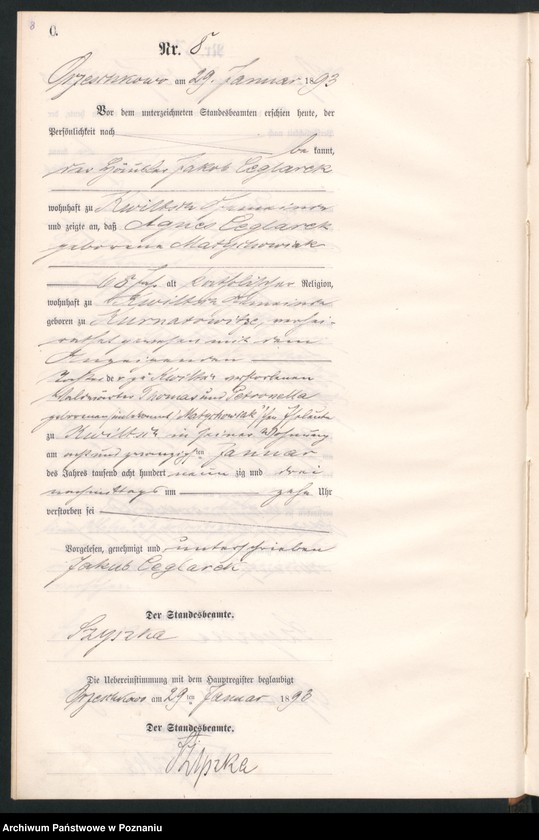 Obraz 11 z jednostki "Księga zgonów"