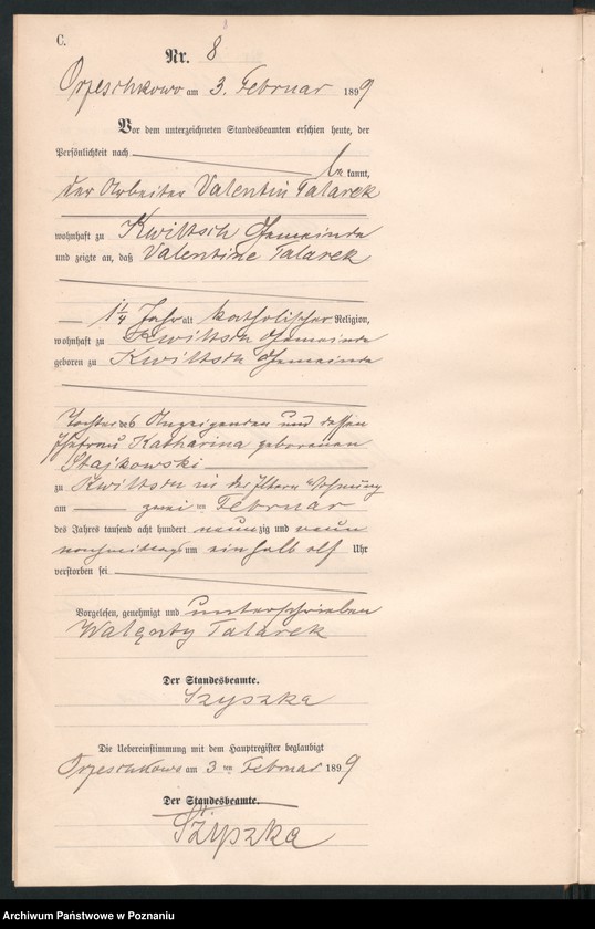 Obraz 11 z jednostki "Księga zgonów"