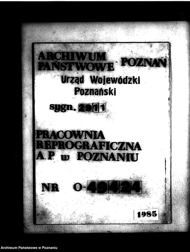 Obraz 1 z jednostki "Wyłączenie z art. 4 i 5 ustawy o wykonaniu reformy rolnej w powiecie wyrzyskim sprawy ogólne"