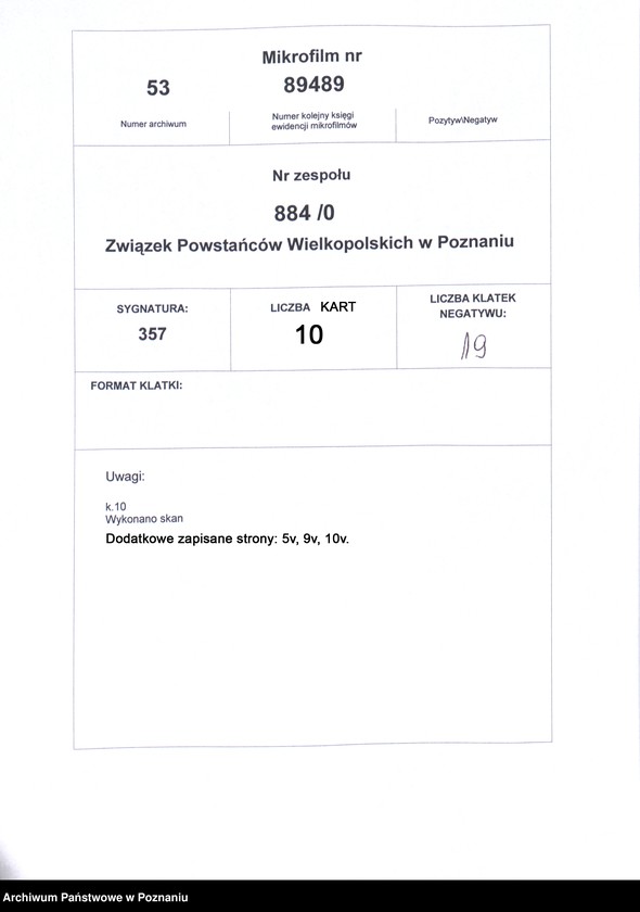 Obraz 18 z jednostki "Zduny, powiat Krotoszyn - akta koła."