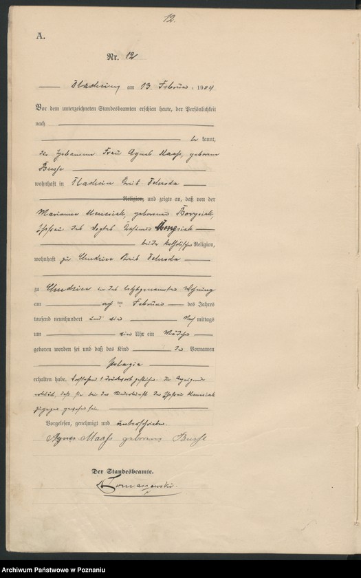 Obraz 15 z jednostki "Geburts-Haupt-Register"