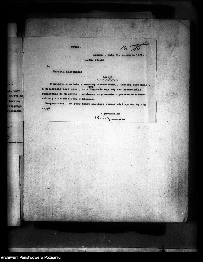 Obraz 20 z jednostki "Przymusowy wykup majątku Gorzyń powiatu międzychodzkiego"