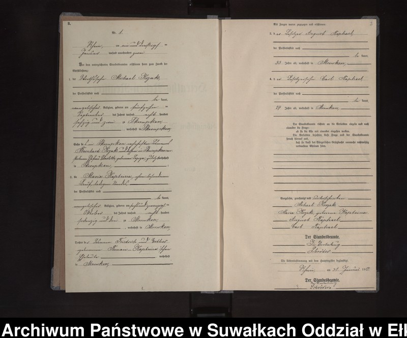 image.from.unit.number "Heiraths-Neben-Register des Königlichen Preussischen Standes-Amtes Orlen Kreis Loetzen"