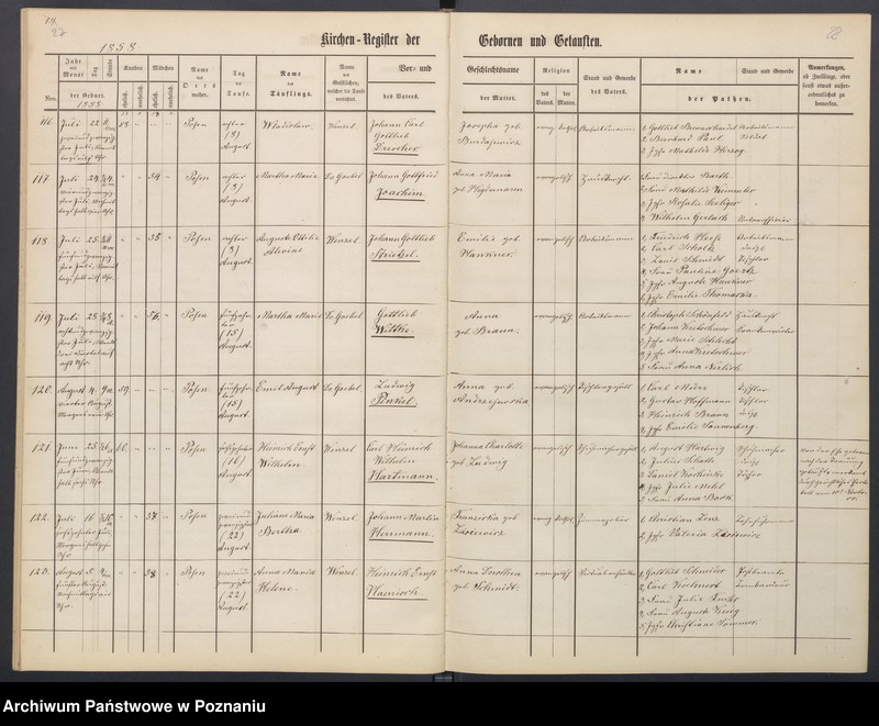 Obraz 17 z jednostki "[Akta urodzeń i chrztów, ślubów, zgonów]"