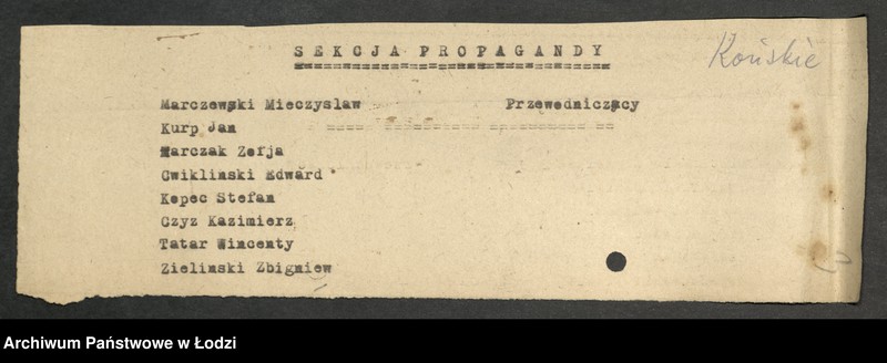 Obraz 3 z jednostki "Sprawozdania [z działalności, protokoły posiedzeń] sekcji propagandy komitetów powiatowych i komitetów miejskich"