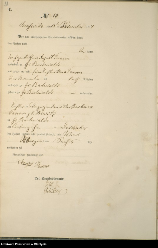 image.from.unit.number "Haupt-Sterbe-Register Nr 1 - 12"