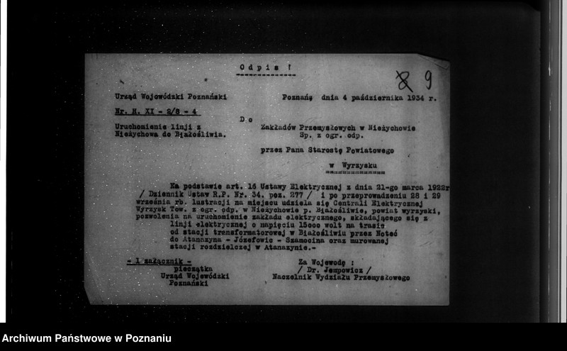 Obraz 13 z jednostki "/Sprawy elektryfikacyjne/"