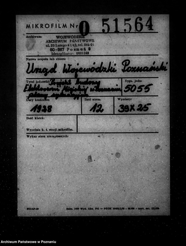 Obraz 2 z jednostki "Projekt budowy Elektrowni Miejskiej w Poznaniu plany sytuacyjne"