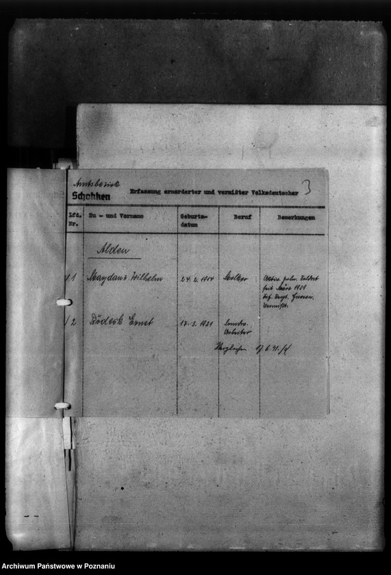 Obraz 7 z jednostki "Kreis Wongrowitz (Wągrowiec). Wykazy miejscowych Niemców, którzy zginęli w 1939 roku - korespondecja"