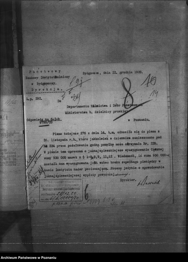 Obraz 18 z jednostki "Budżet - Państw. Naukowego Instytutu Rolniczego w Bydgoszczy rok 1921 - 1922"