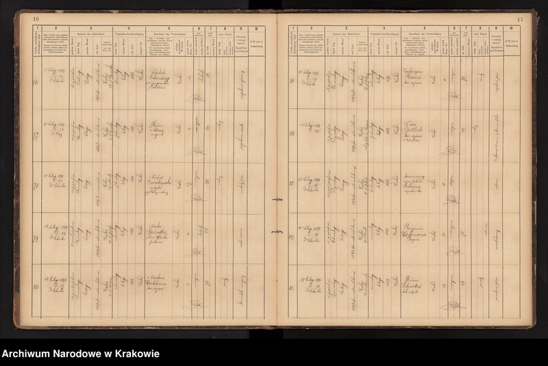 image.from.unit.number "Księga obejmująca wpisy wypadków śmierci Izraelitów w okręgu metrykalnym Krakowskim na rok 1899"