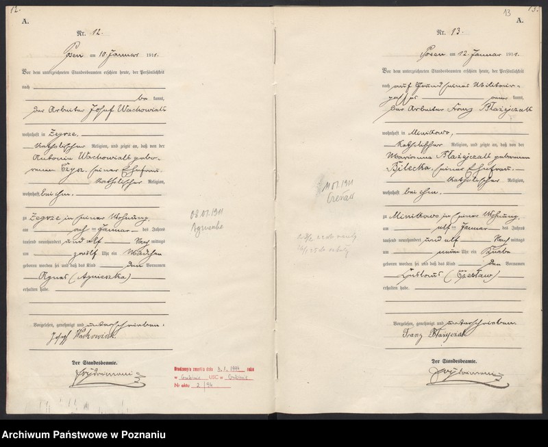 Obraz 9 z jednostki "Księga miejscowa urodzeń [Rejestr główny urodzeń]"