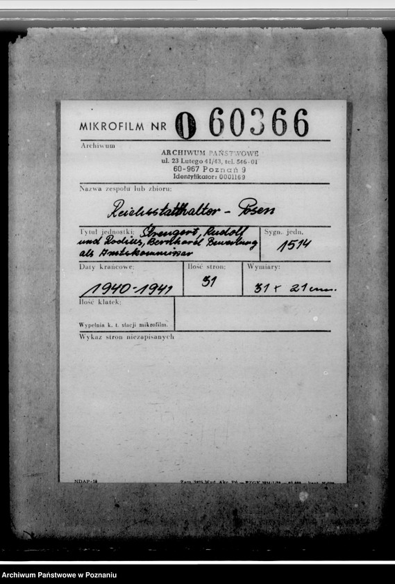 Obraz 2 z jednostki "Strengert, Rudolf und Rodius, Bernhard - Bewerbung als Amtskommissar"