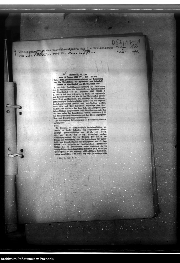 Obraz 16 z jednostki "Spinnstoffwirtschaft. Preisbildung"