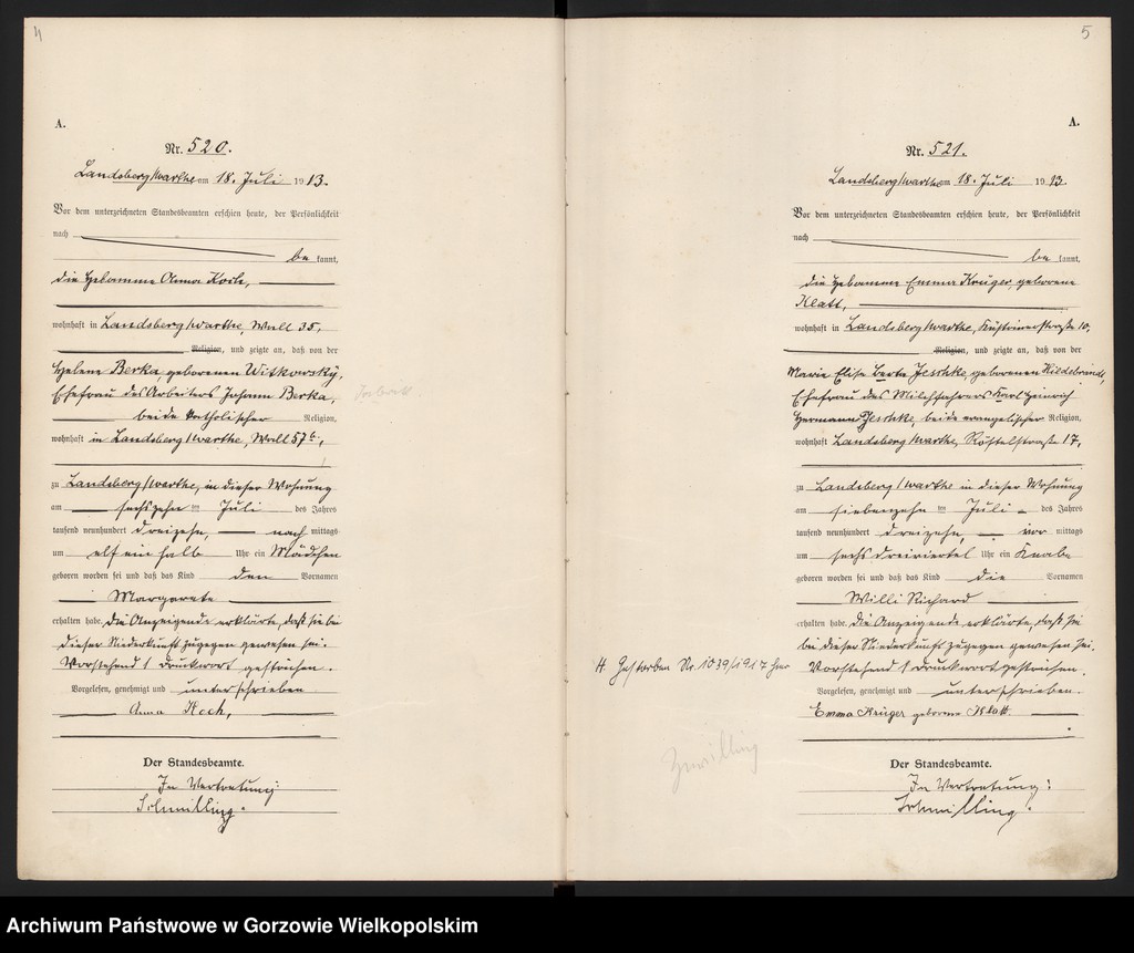 Obraz 5 z jednostki "Geburts Register t. 2 (517-961)"