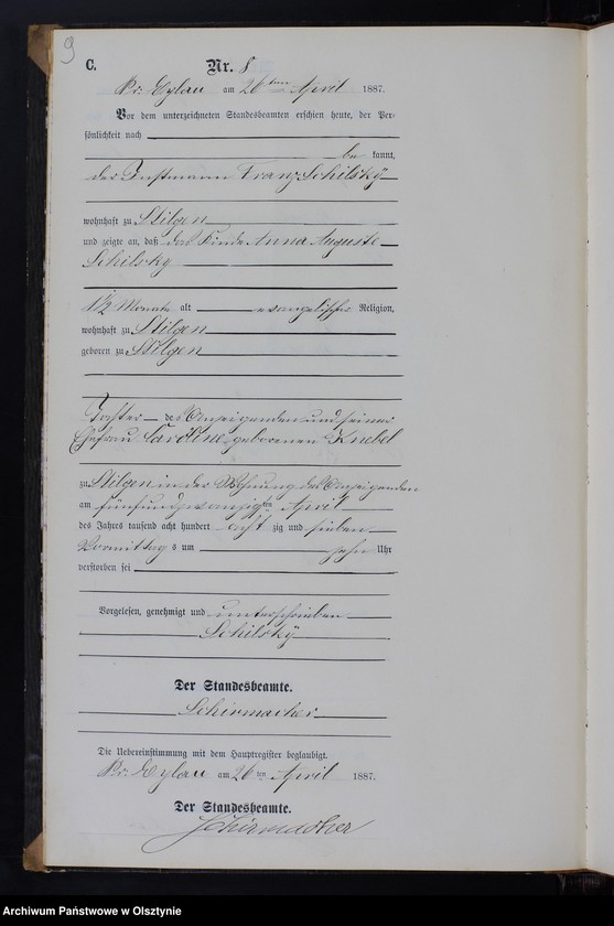 image.from.unit.number "Sterbe-Neben-Register Nr 1 - 25"