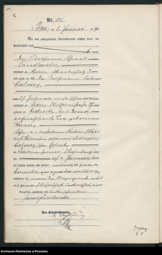 Obraz 17 z jednostki "Księga zgonów t. I"