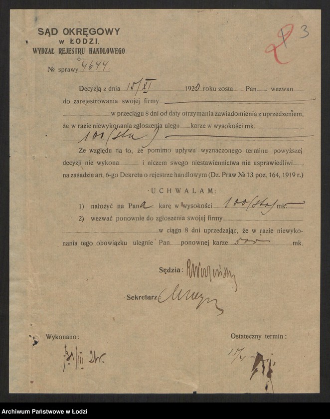 Obraz 5 z jednostki "Adolf Siedlecki, Robert Mader - Adolf Siedlecki i S-ka- prowadzenie tkalni zarobkowej"