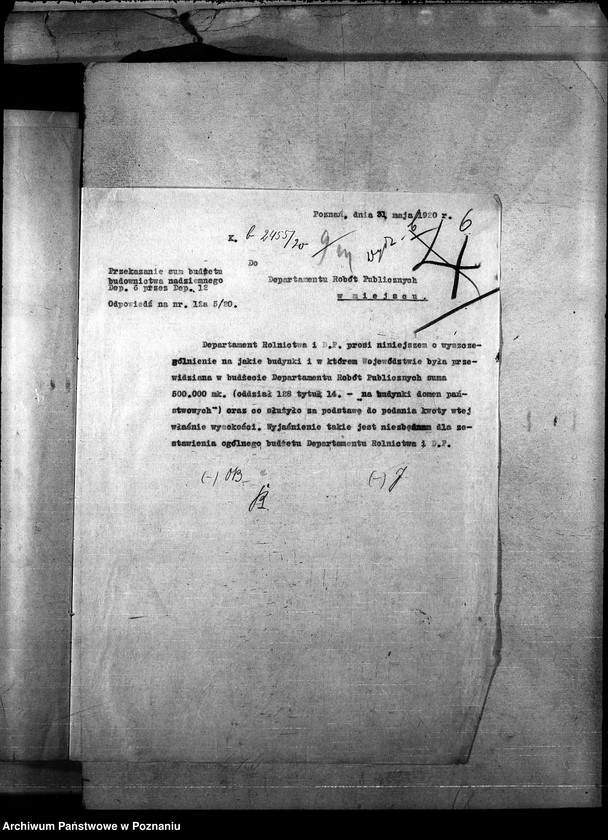 Obraz 10 z jednostki "Budżet - korespondencje"