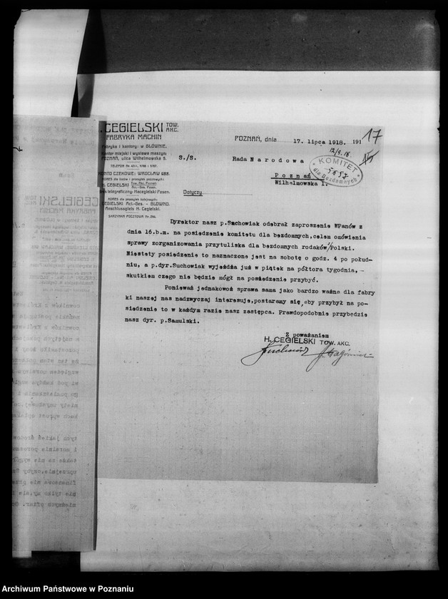 Obraz 20 z jednostki "Schronisko dla Królewiaków- korespondencja związana z utrzymaniem schroniska dla uchodźców z Królestwa."