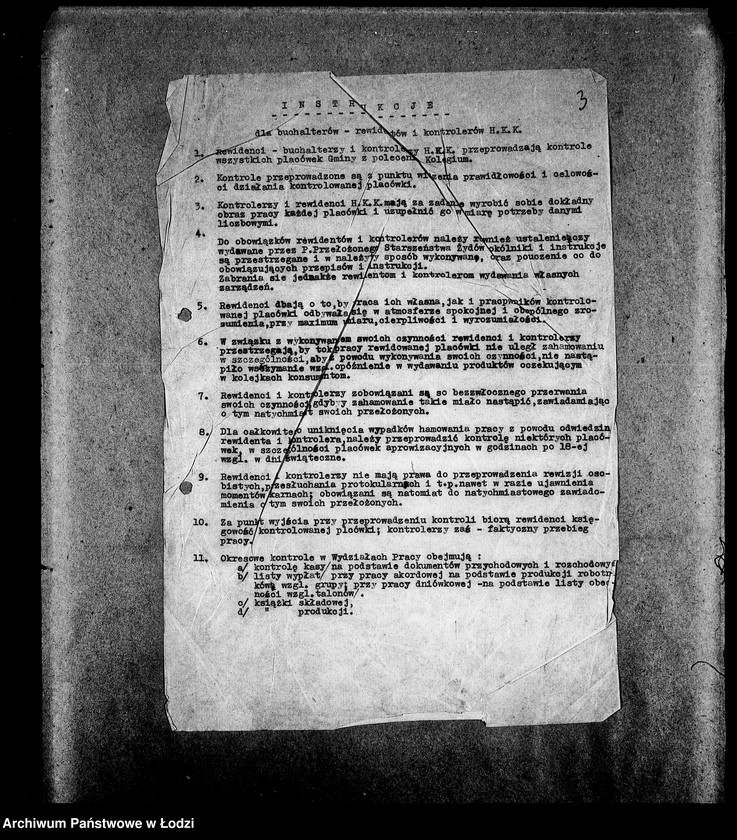 Obraz 6 z jednostki "[Instrukcje kontrolne, regulaminy Najwyższej Izby Kontroli, protokoły posiedzeń, spisy pracowników, listy obecności]"