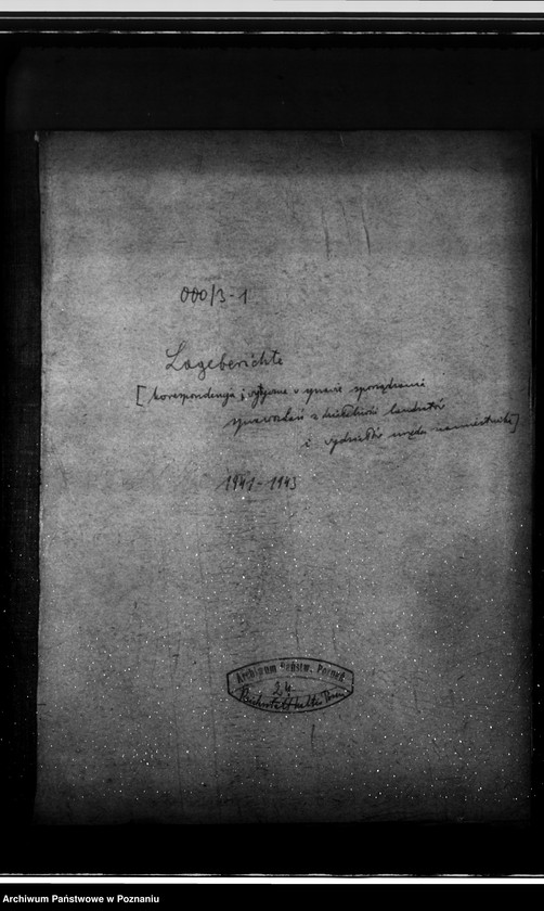 Obraz 4 z jednostki "Lageberichte - korespondencja i wytyczne w sprawie sporządzania sprawozdań z działalności landratów i wydziałów urzędu namiestnika"