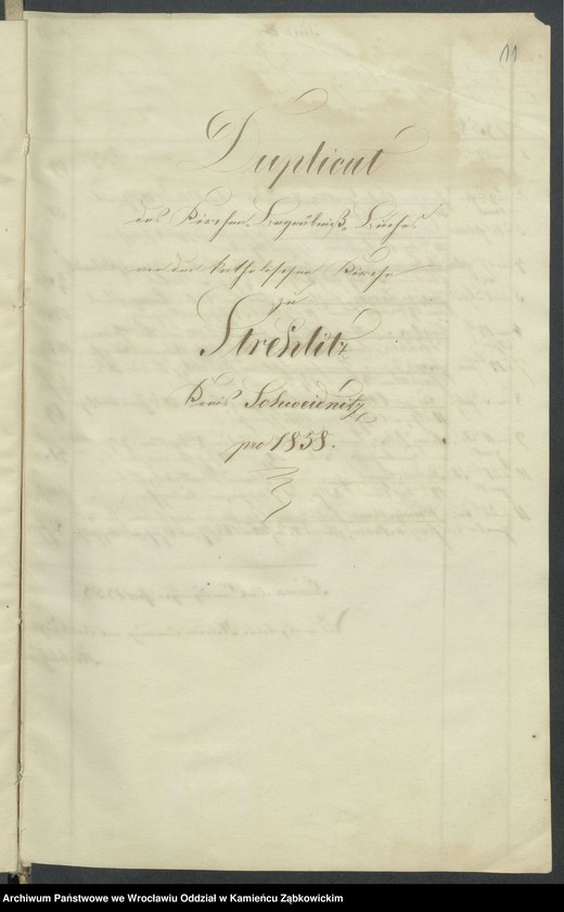 image.from.unit.number "Amtsgericht Schweidnitz Duplicate der Kirchenbücher der katholische Kirche zu Strehlitz"