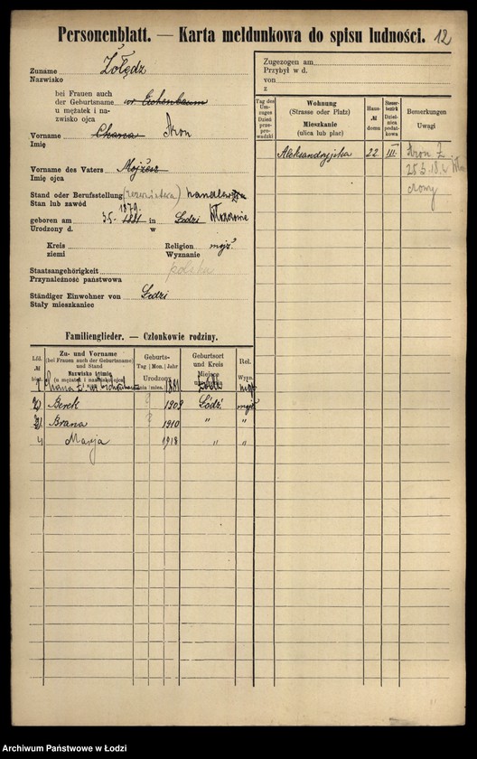 image.from.unit.number "[Spis ludności Łodzi] Zolich - Zontag"