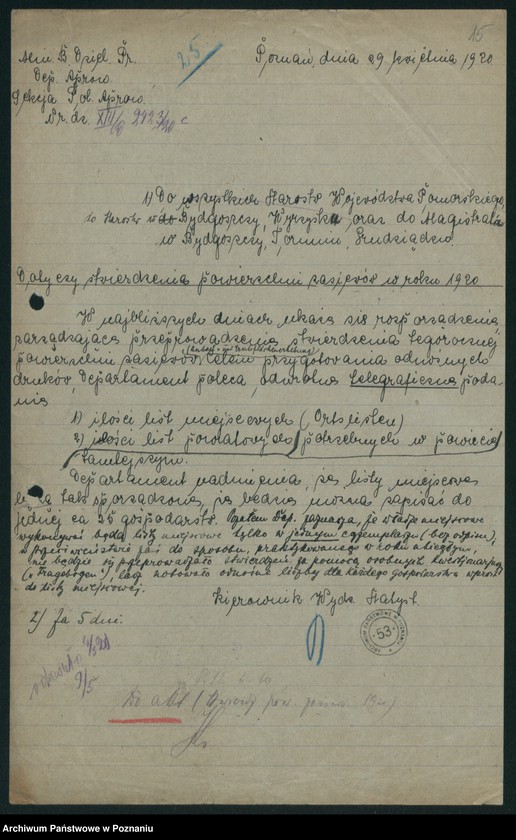 Obraz 17 z jednostki "[Korespondencja w sprawie stwierdzenia powierzchni zasiewów}"