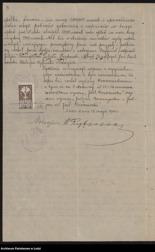 Obraz 15 z jednostki "Baumgartner i Krakowski- wykańczalnia, farbiarnia i tkalnia"