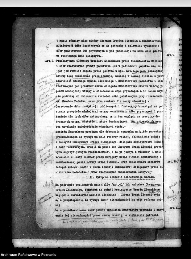 Obraz 10 z jednostki "Sprawy prawne projekty ustaw i rozporządzeń do Sejmu Ustawodawczego"