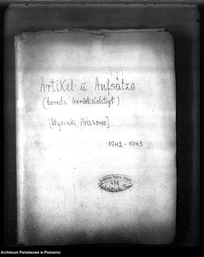 Obraz 4 z jednostki "Artike und Aufsätze - Wycinki prasowe"