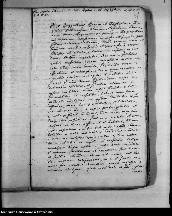 Obraz 11 z jednostki "Privilegia et Statuta der Stadt Stolpe (1310-1720)"