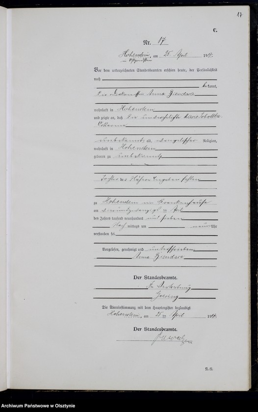 image.from.unit.number "Sterbe-Neben-Register Nr 1 - 54"